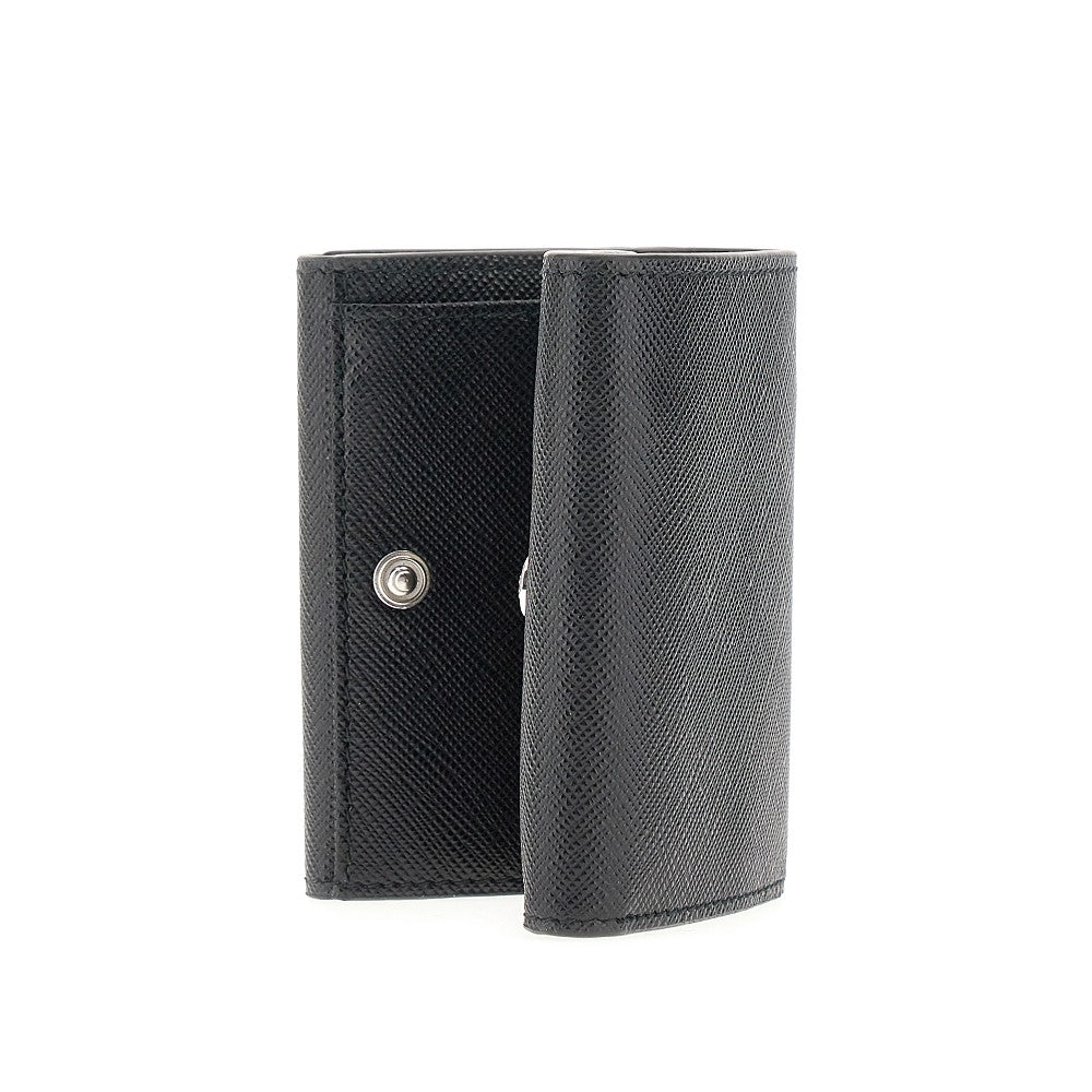 Mini portafoglio in pelle Saffiano