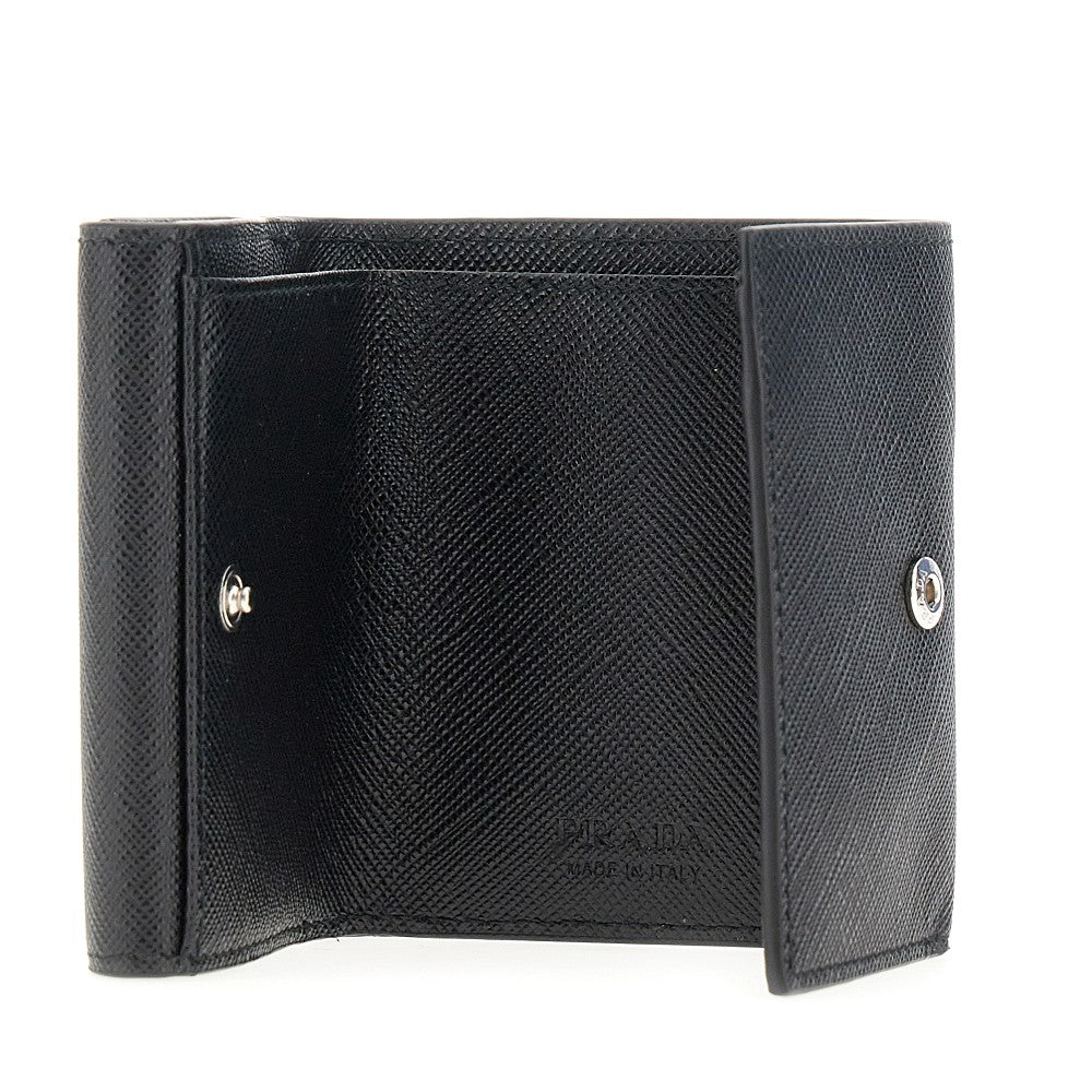 Mini portafoglio in pelle Saffiano