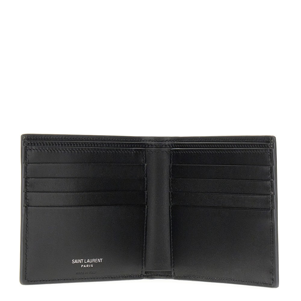 Smooth leather bi-fold wallet