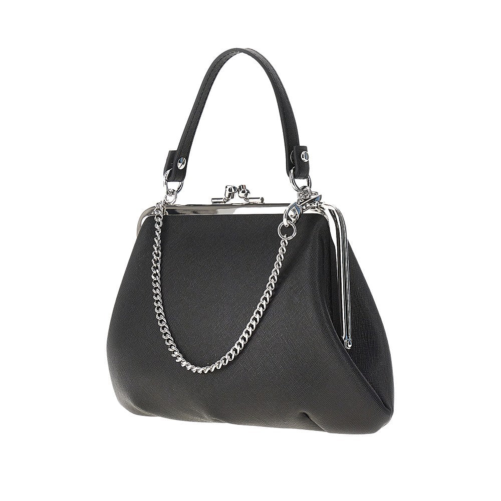'Granny Frame' saffiano faux leather bag