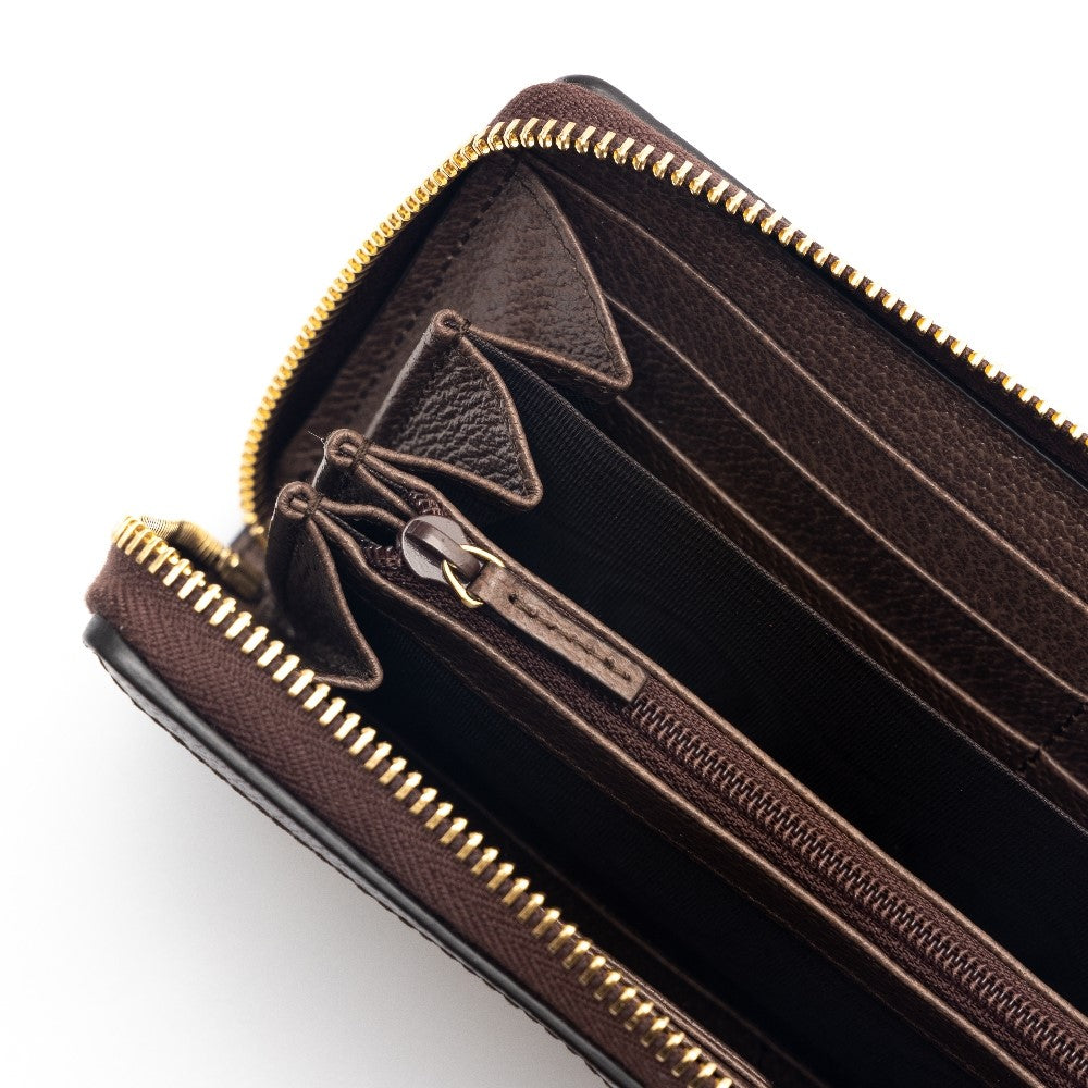 'Ophidia' zip-around wallet