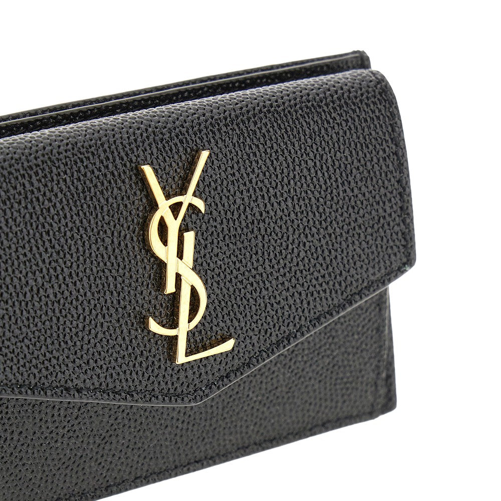 'Uptown' Grain de Poudre leather card case