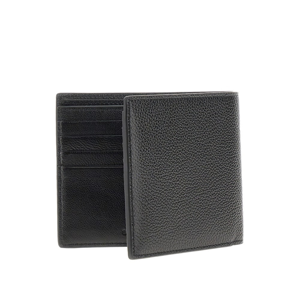 Grained leather 'Cash' bi-fold wallet