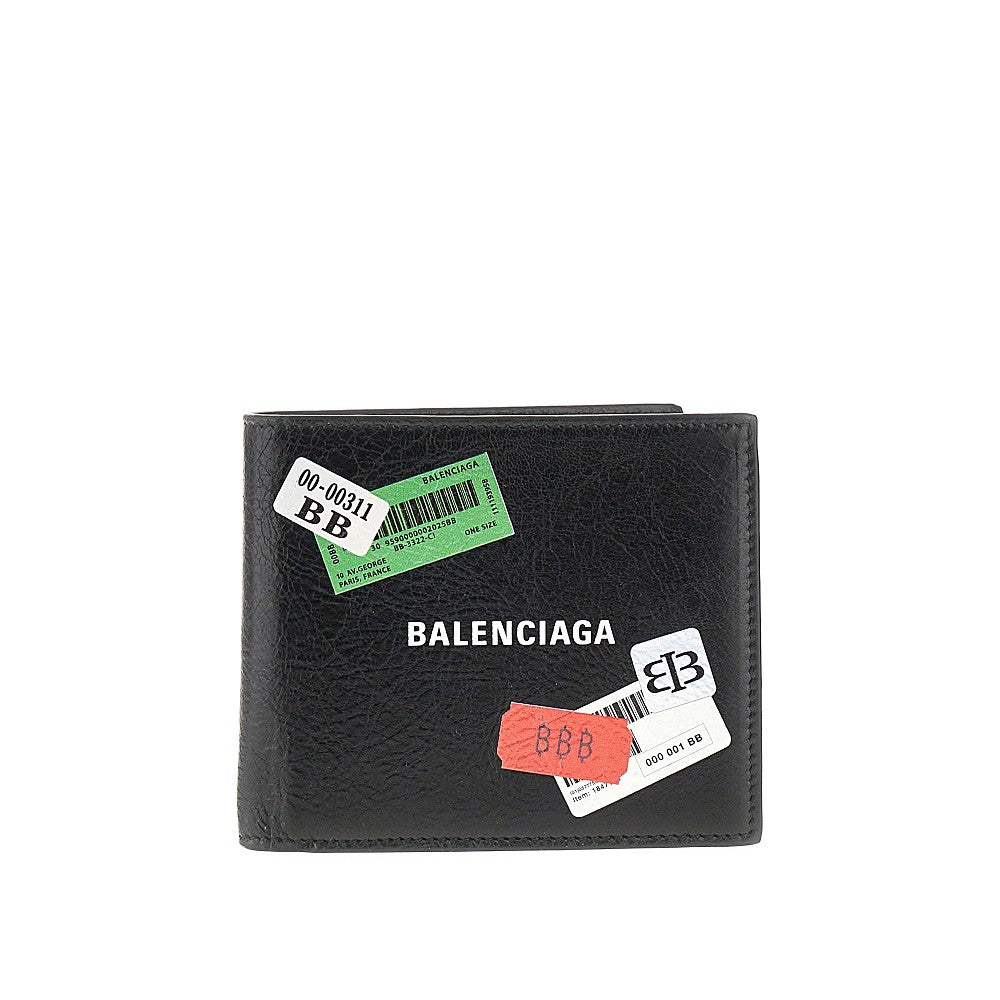 Stickers print Arena leather bi-fold wallet