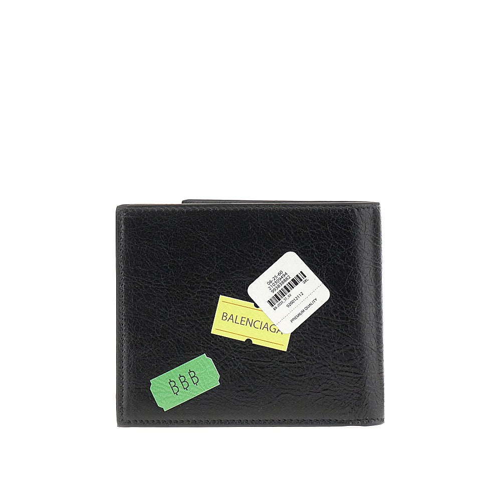 Stickers print Arena leather bi-fold wallet
