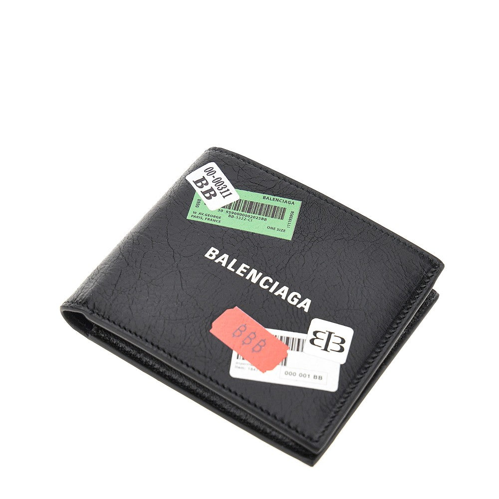 Stickers print Arena leather bi-fold wallet