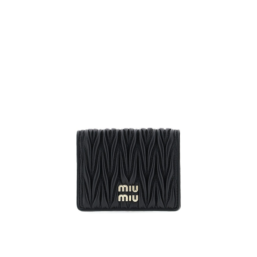 Matelassé nappa leather bi-fold wallet