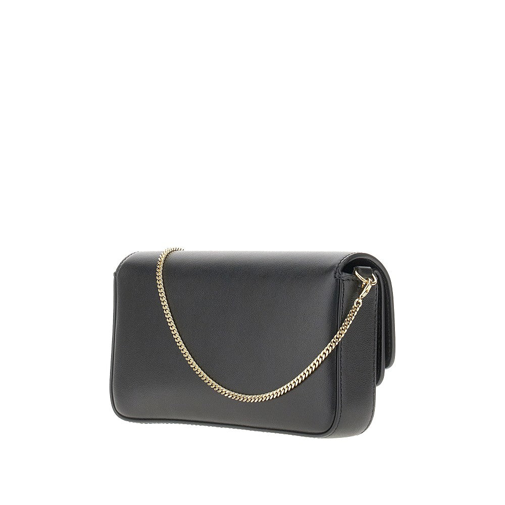 Clutch in pelle con dettaglio VLogo Signature