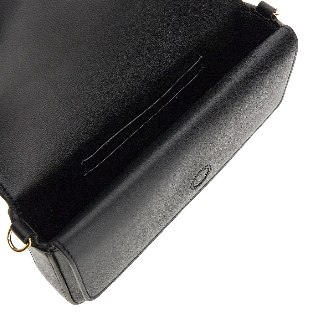 Clutch in pelle con dettaglio VLogo Signature