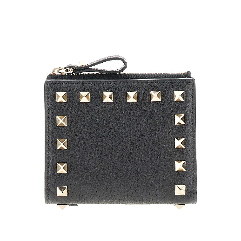 Portafoglio 'Rockstud' piccolo in pelle grain