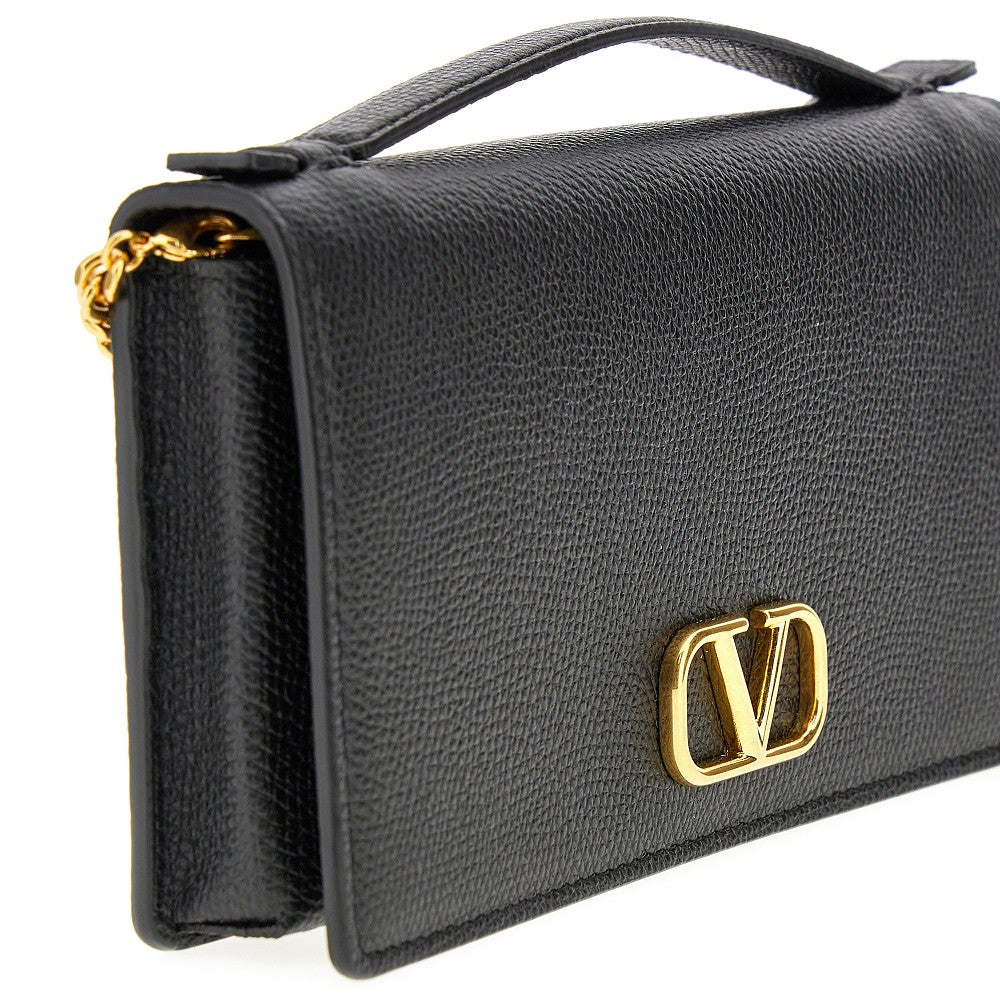 'VLogo Signature' leather pouch
