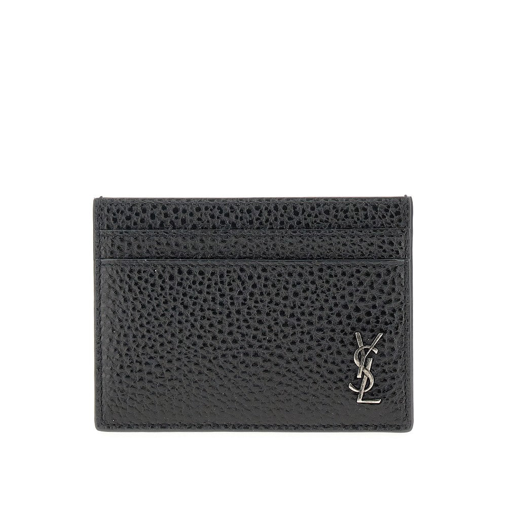Portacarte in pelle martellata con monogram