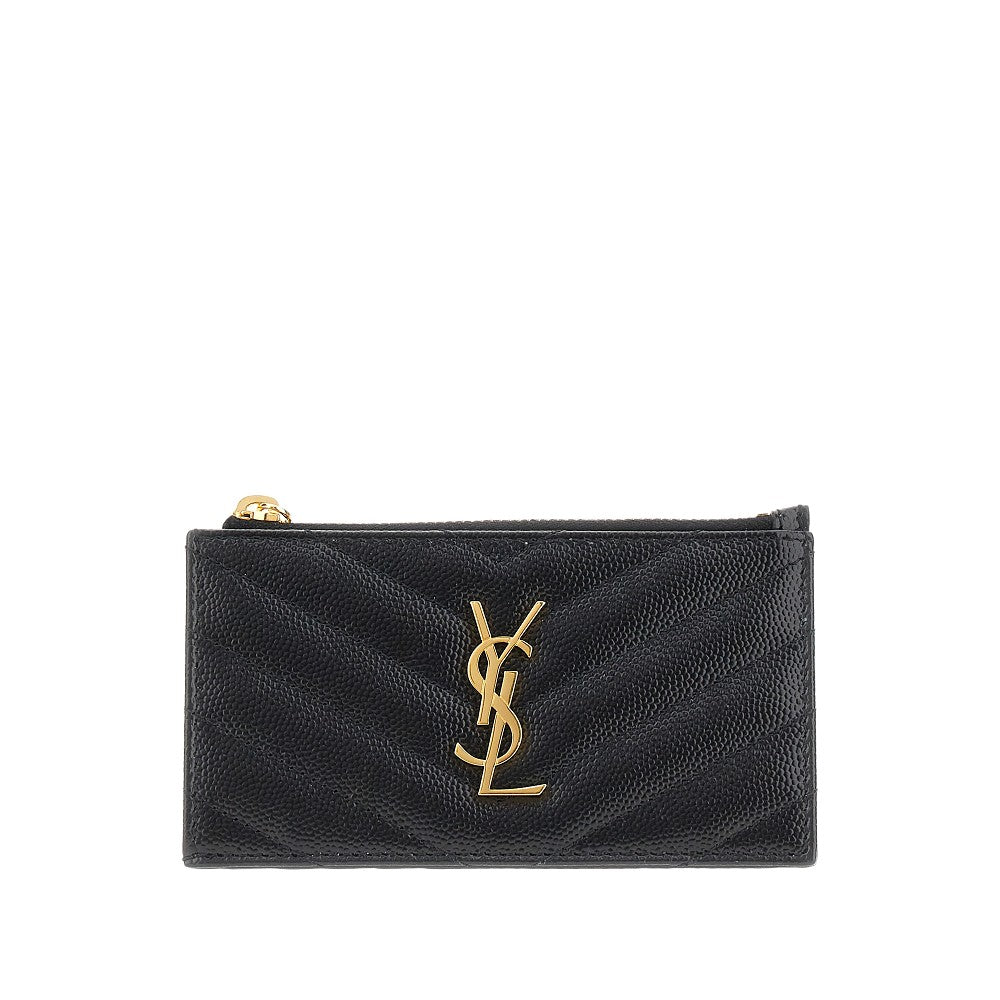 Pouch portacarte 'Cassandre' in pelle granata