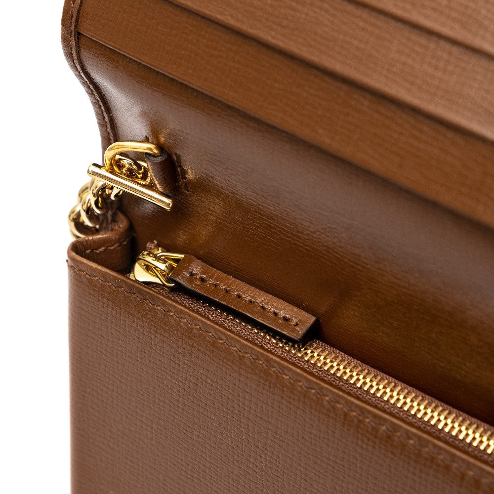 Portafoglio Gucci Horsebit 1955 con catena