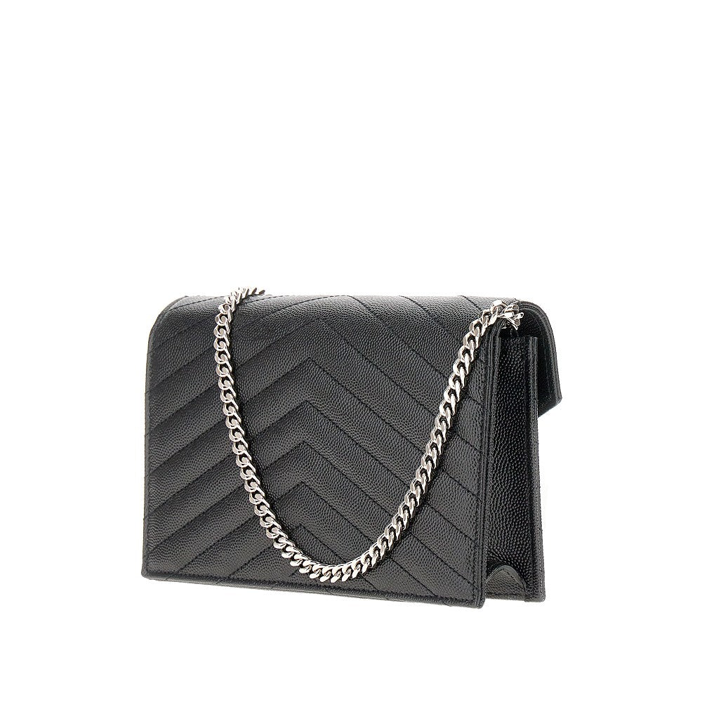 Pochette in pelle Grain de Poudre con catena