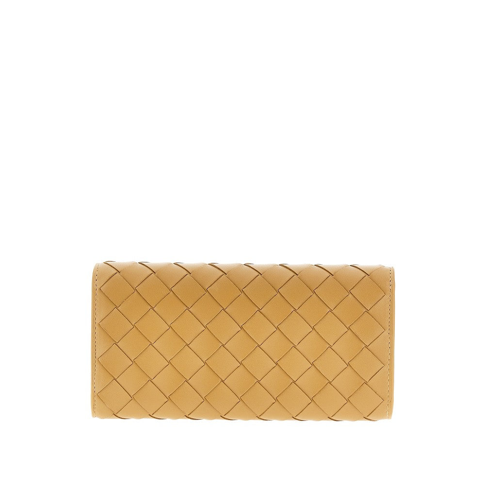 Leather wallet with Intrecciato motif