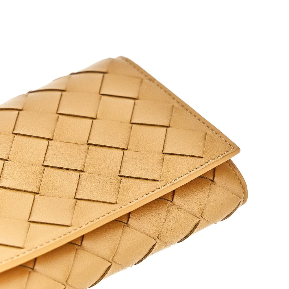 Leather wallet with Intrecciato motif