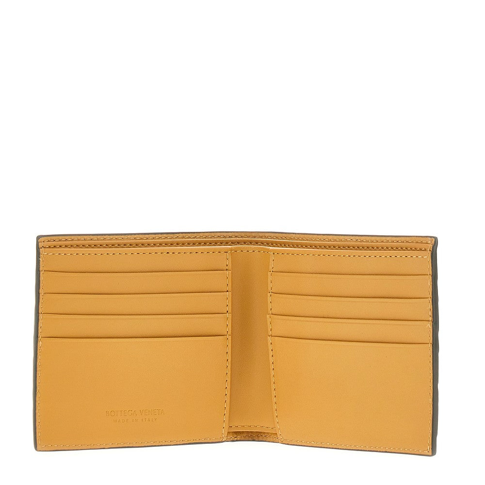 'Intrecciato' leather bi-fold wallet