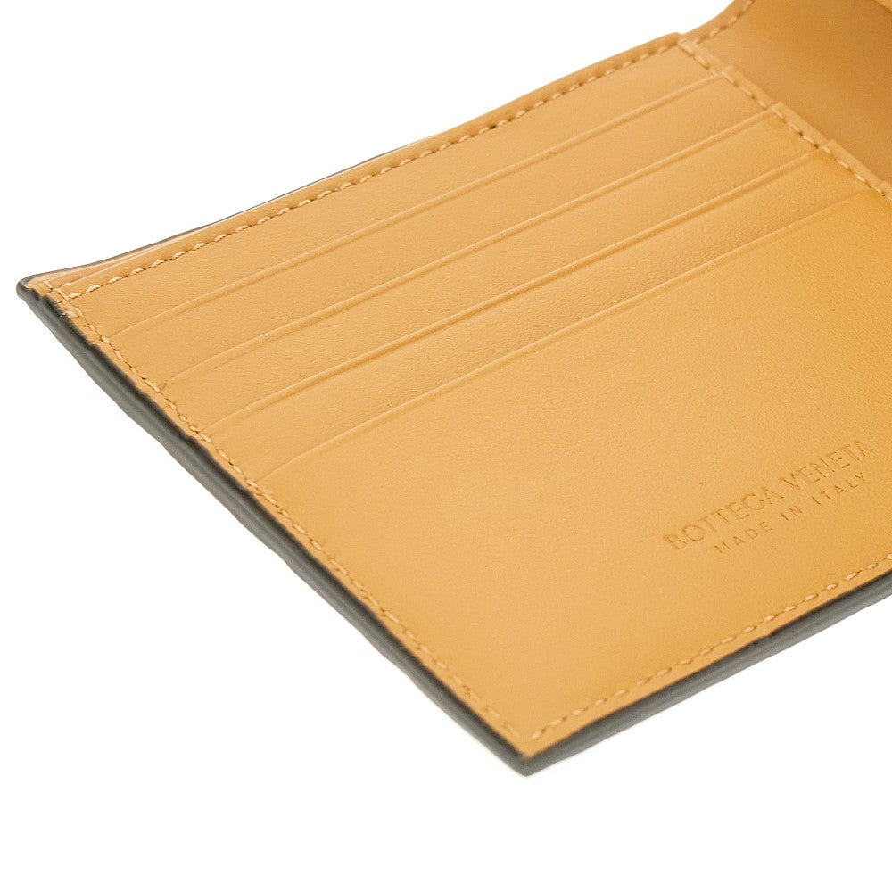 'Intrecciato' leather bi-fold wallet