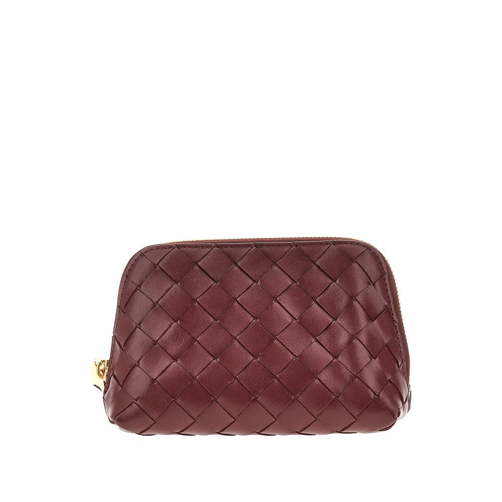 Pouch in pelle Intrecciato