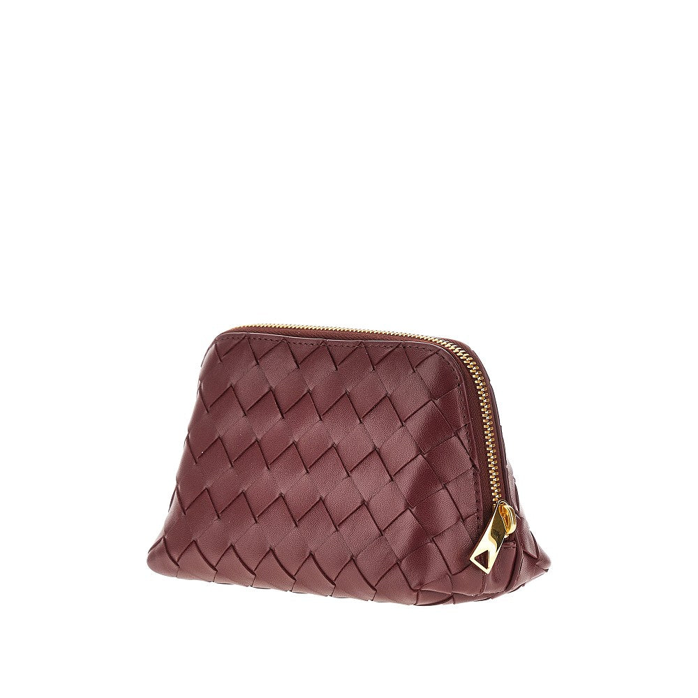 Pouch in pelle Intrecciato