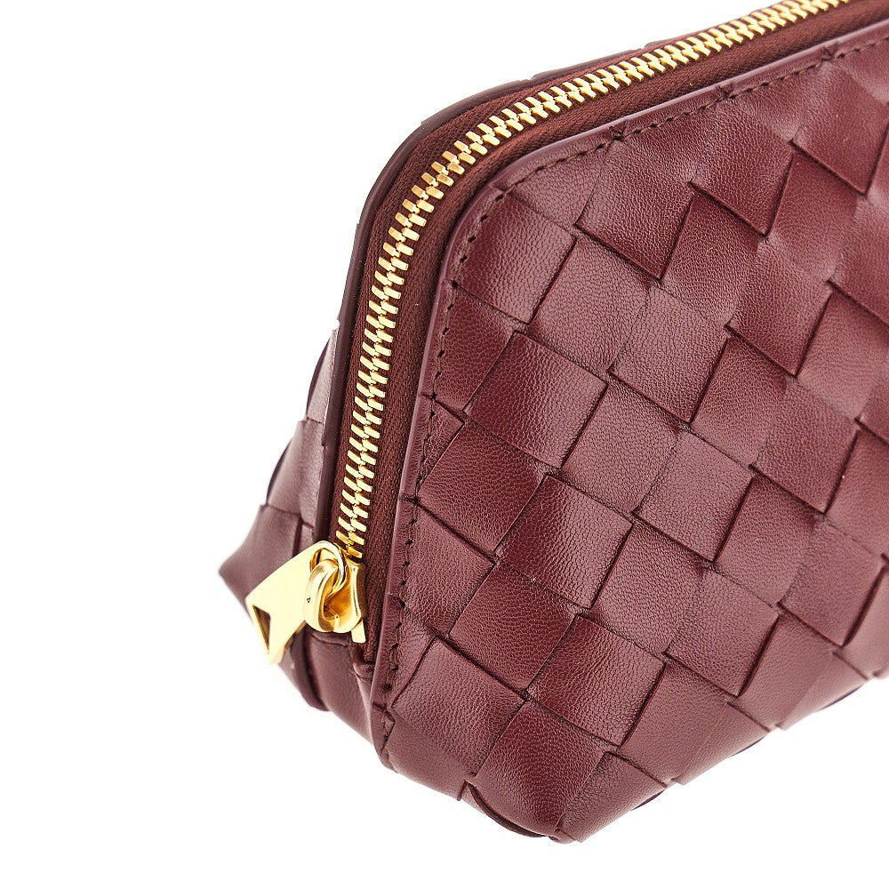 Pouch in pelle Intrecciato