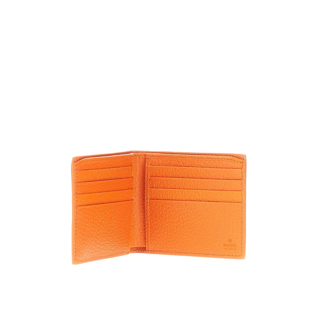 Bi-fold wallet with lacquered GG detail