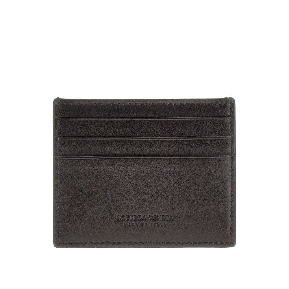 Dégradé Intrecciato leather cardholder