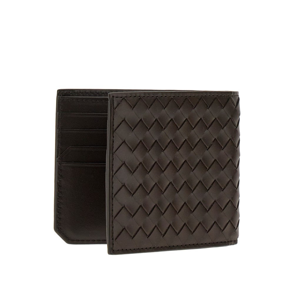 Intrecciato leather bi-fold wallet