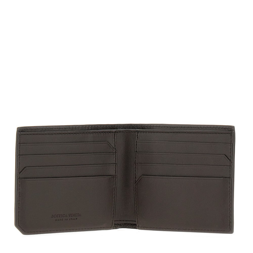 Intrecciato leather bi-fold wallet