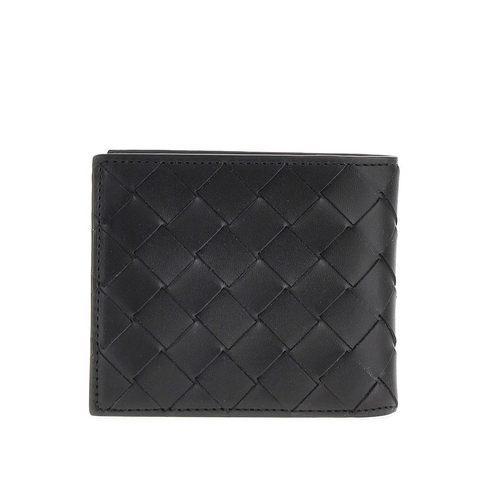 Portafoglio bi-fold in pelle Intrecciato