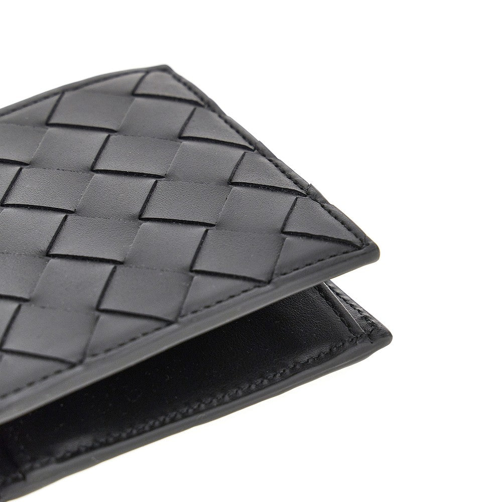 Portafoglio bi-fold in pelle Intrecciato