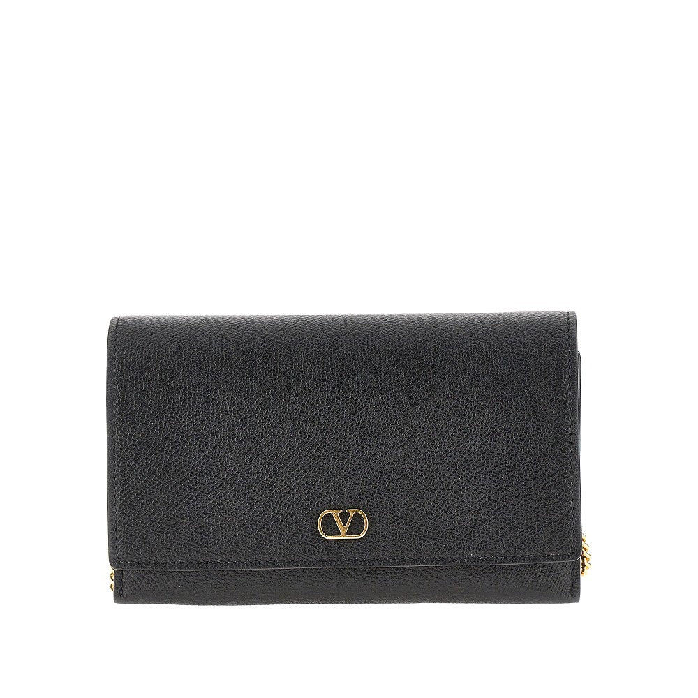 Pochette in pelle granata VLogo Signature