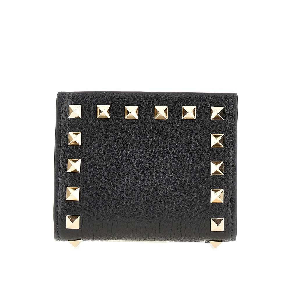 Leather small 'Rockstud' wallet