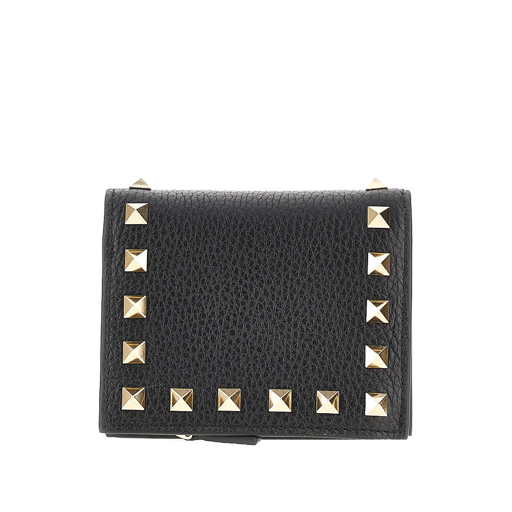Leather small 'Rockstud' wallet