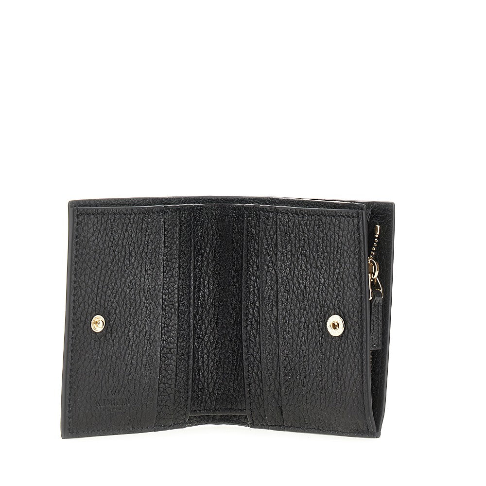 Leather small 'Rockstud' wallet
