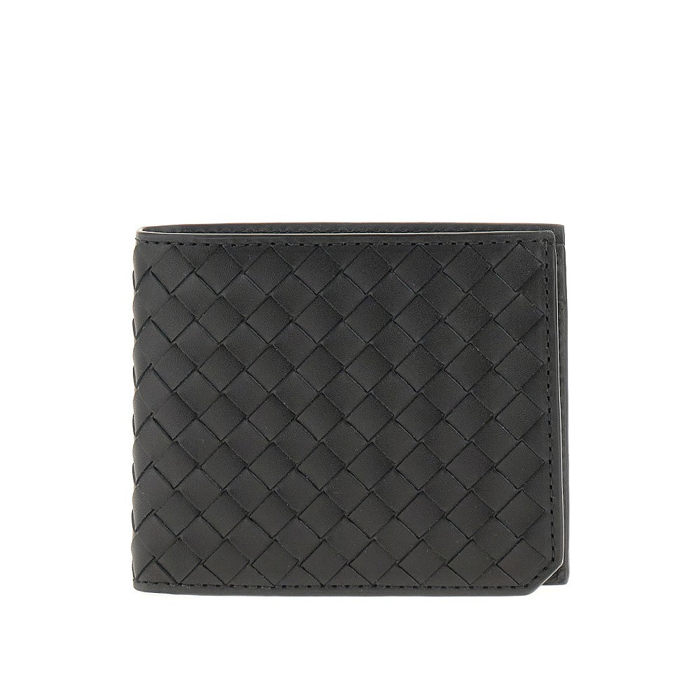 Intrecciato leather bi-fold wallet