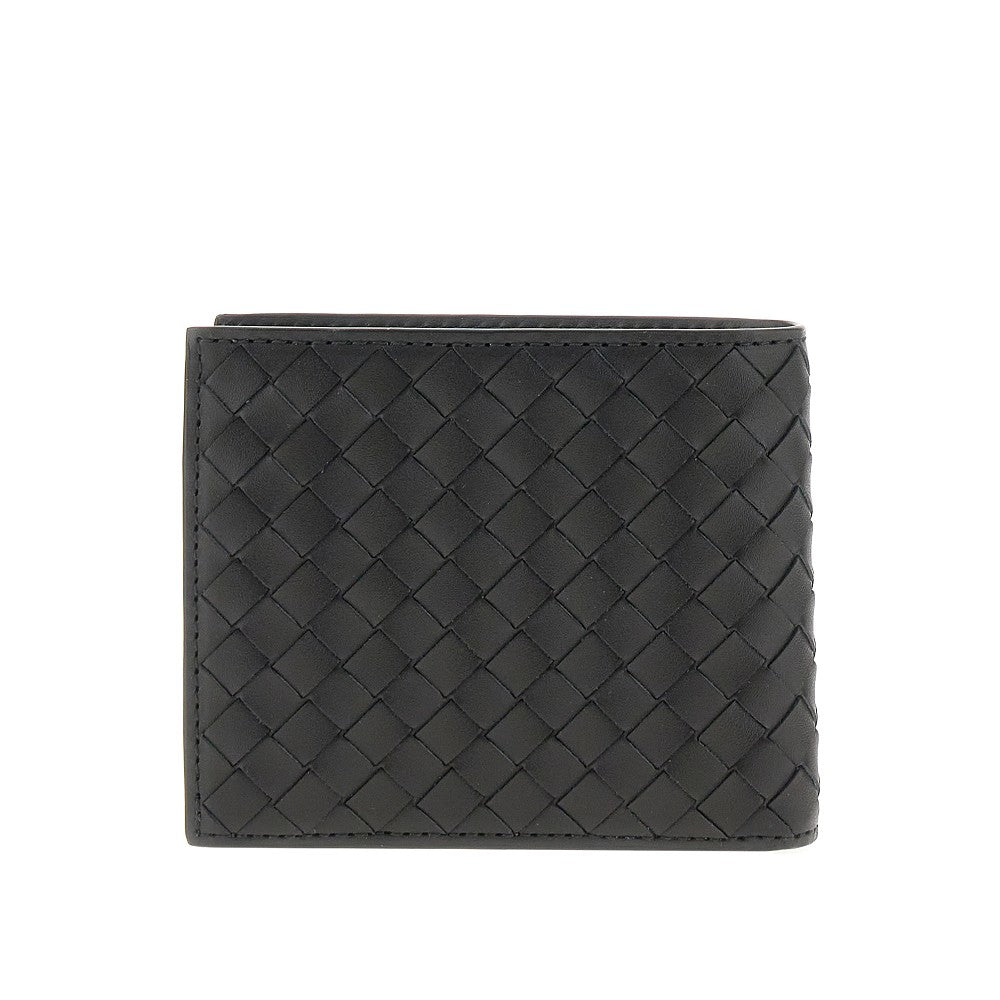Intrecciato leather bi-fold wallet