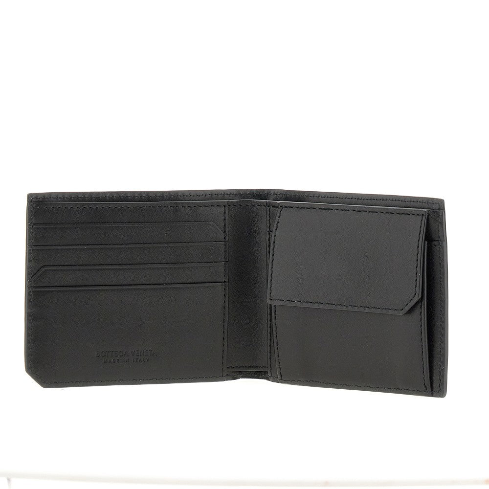 Intrecciato leather bi-fold wallet