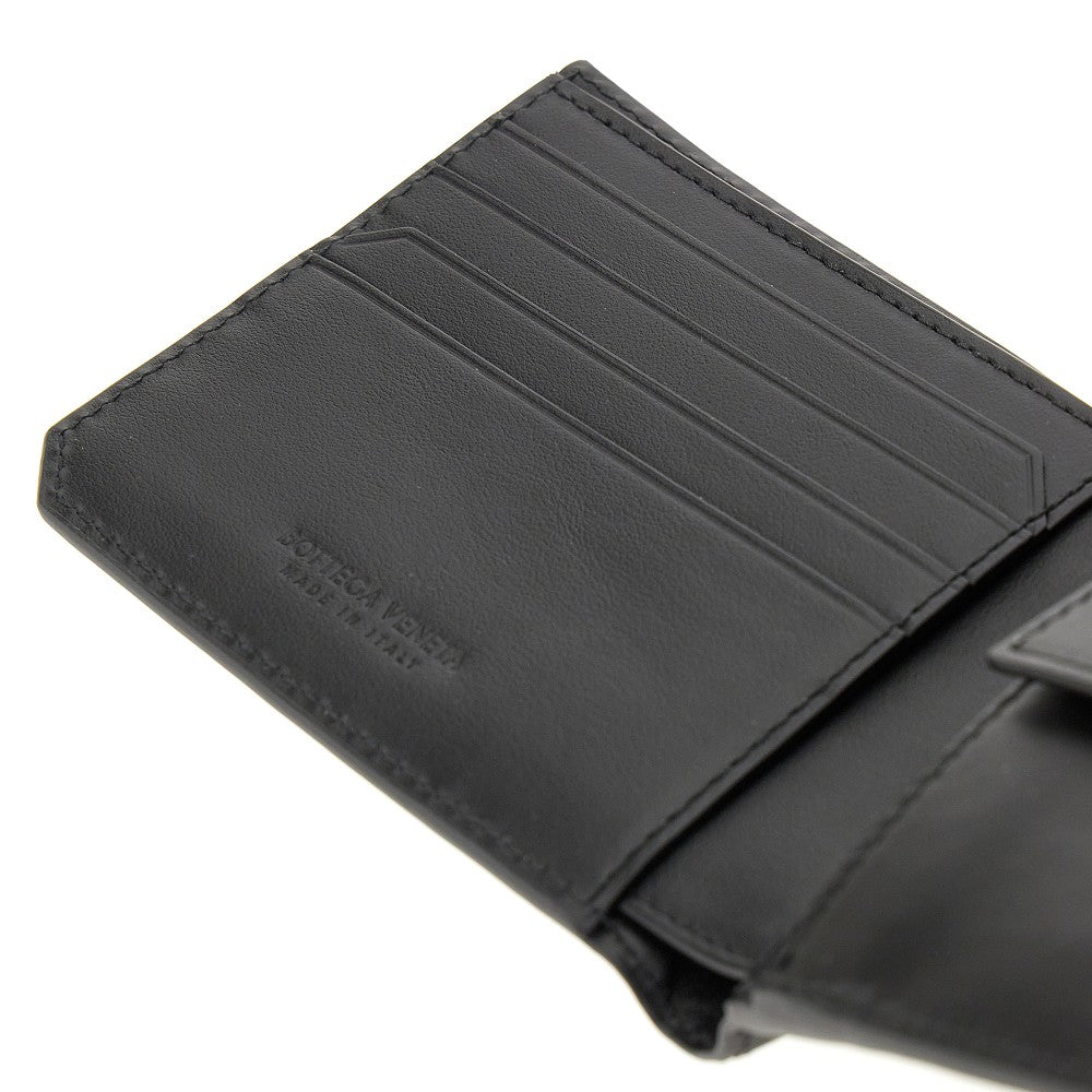 Intrecciato leather bi-fold wallet