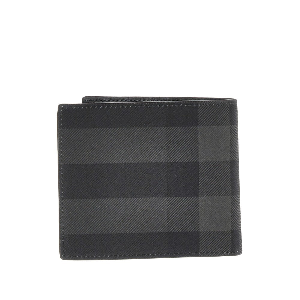 Check coated fabric bi-fold wallet