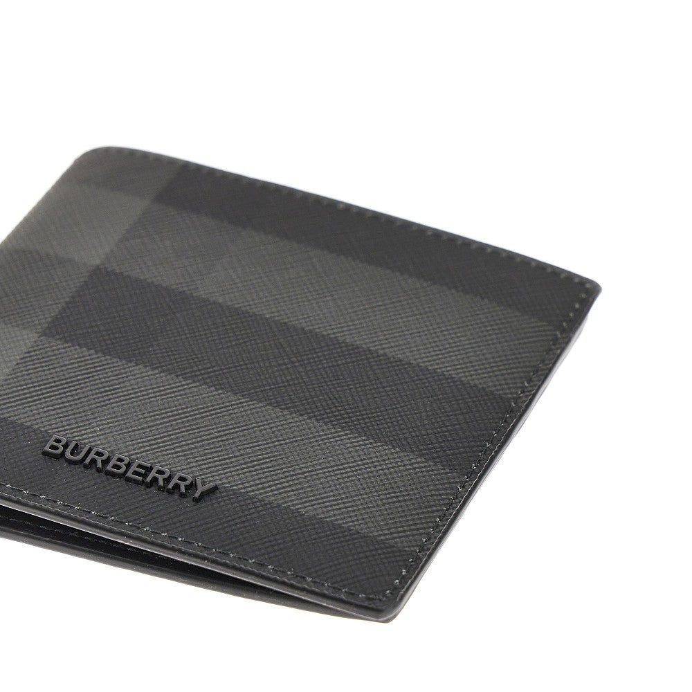 Check coated fabric bi-fold wallet