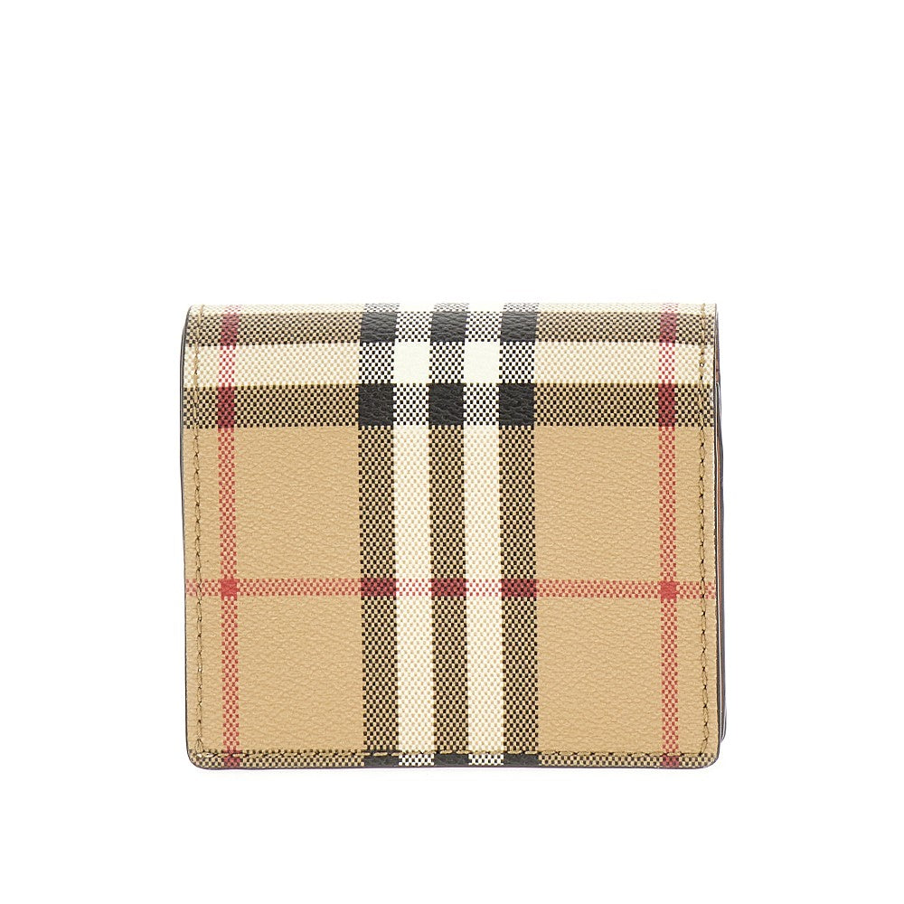 Check coated fabric small wallet