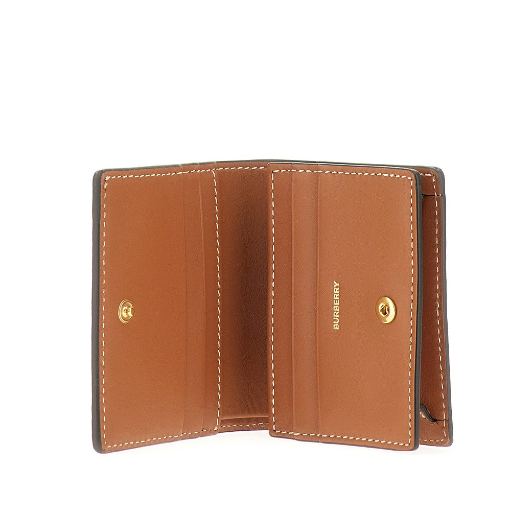 Check coated fabric small wallet