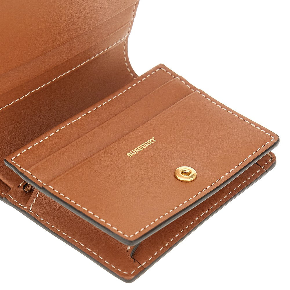 Check coated fabric small wallet