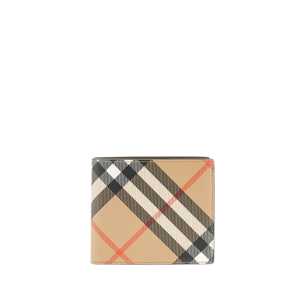 Check coated fabric bi.fold wallet