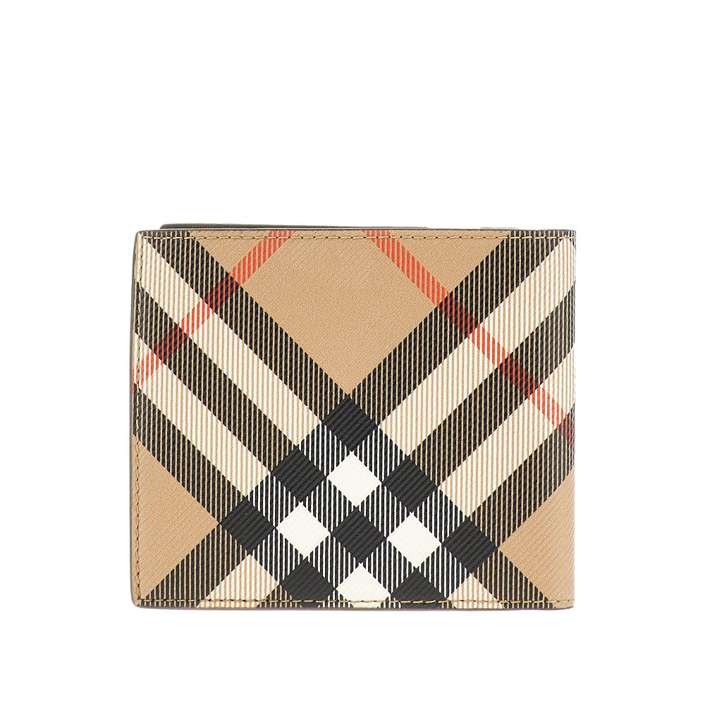 Check coated fabric bi.fold wallet