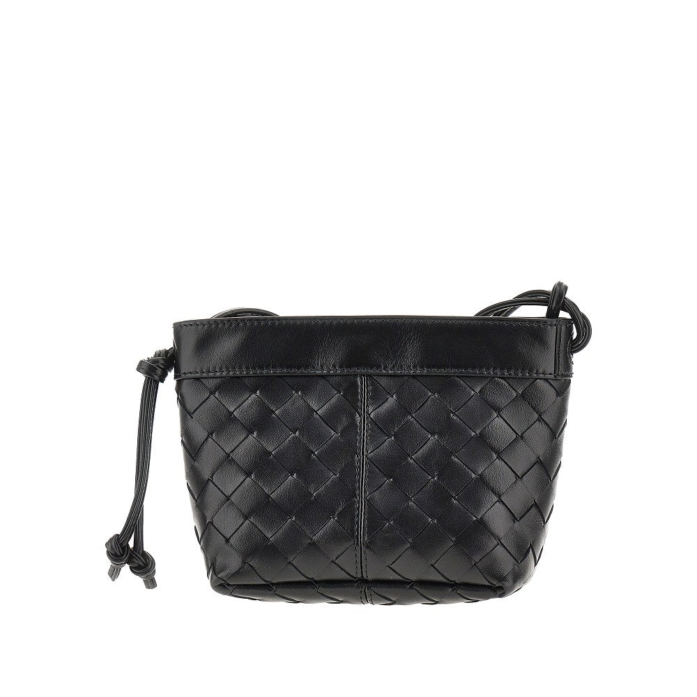 Pouch a spalla in pelle Intrecciato