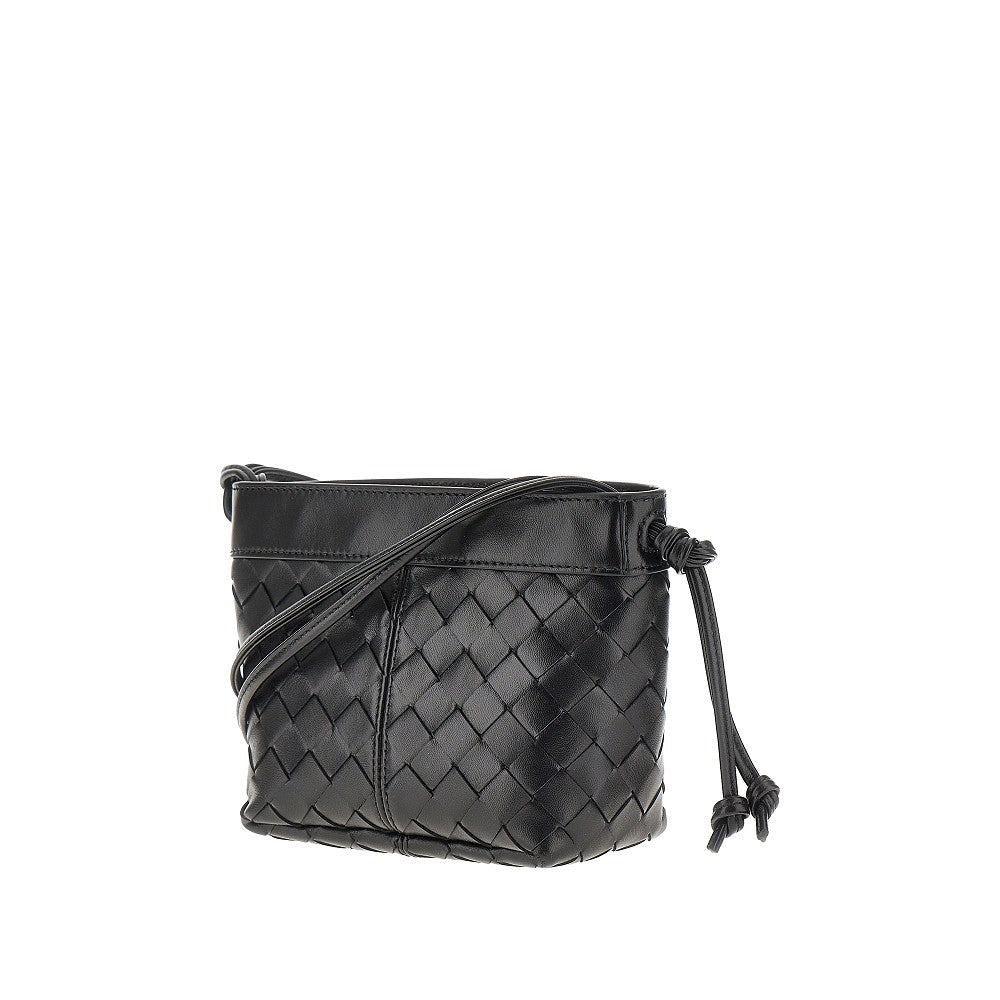 Pouch a spalla in pelle Intrecciato