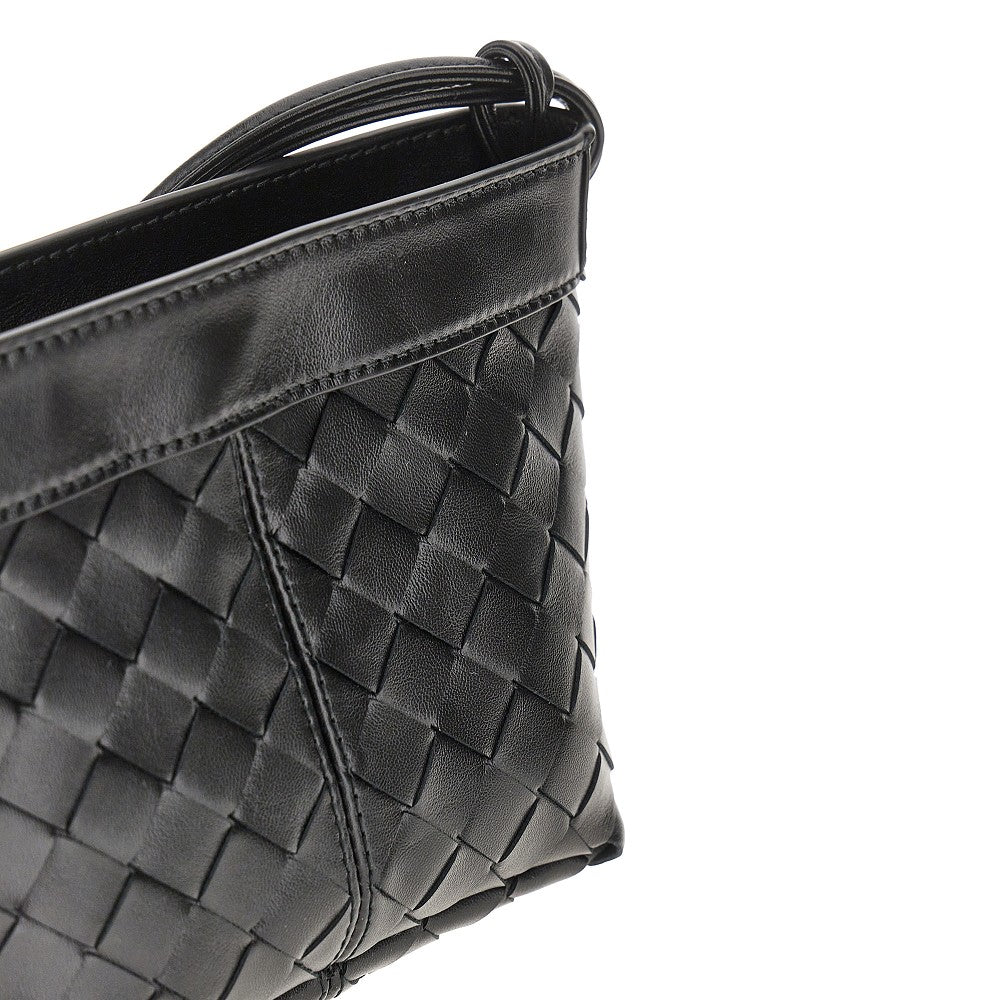 Pouch a spalla in pelle Intrecciato